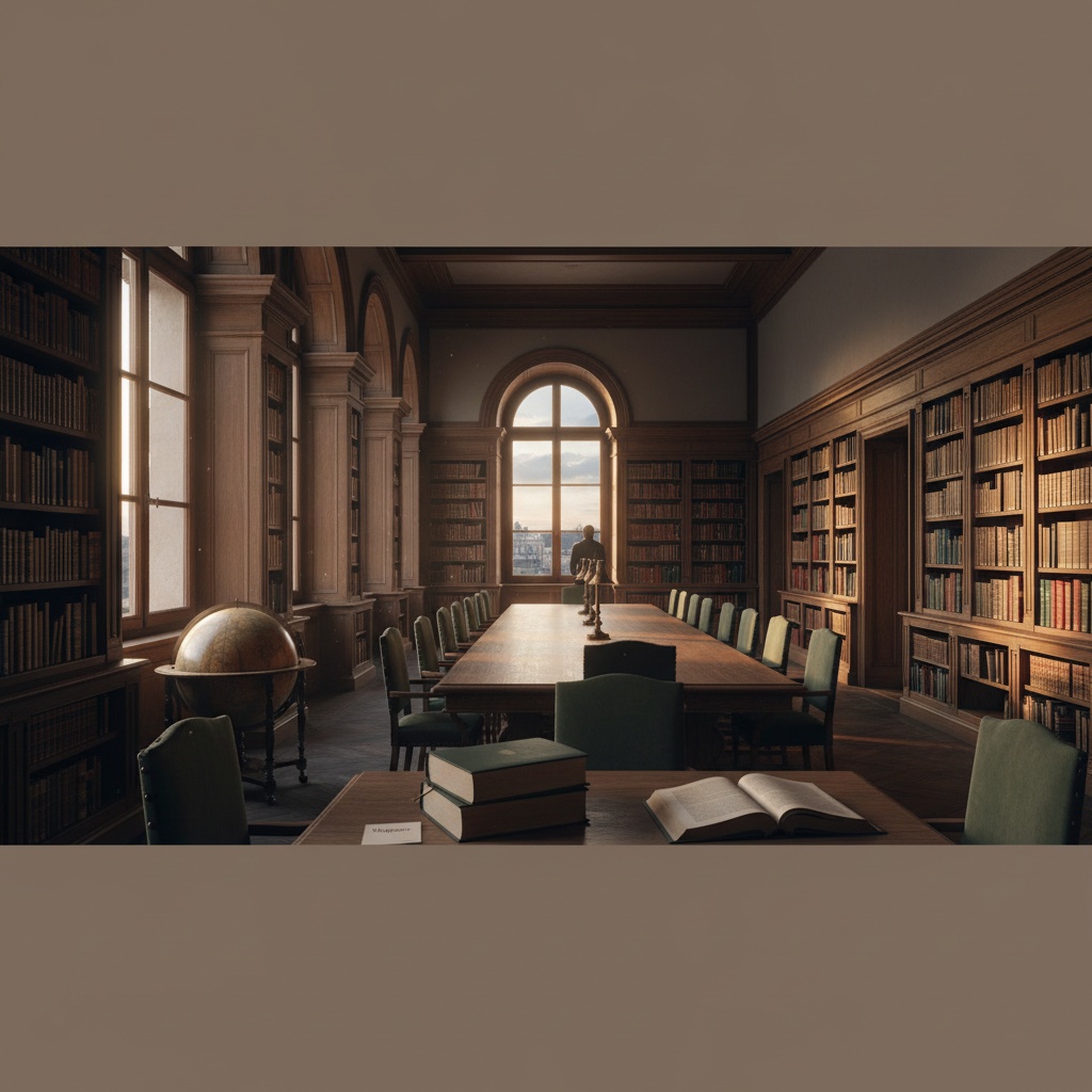 Sentenza CGUE Wegener — aula del tribunale vuota con biblioteca giuridica
