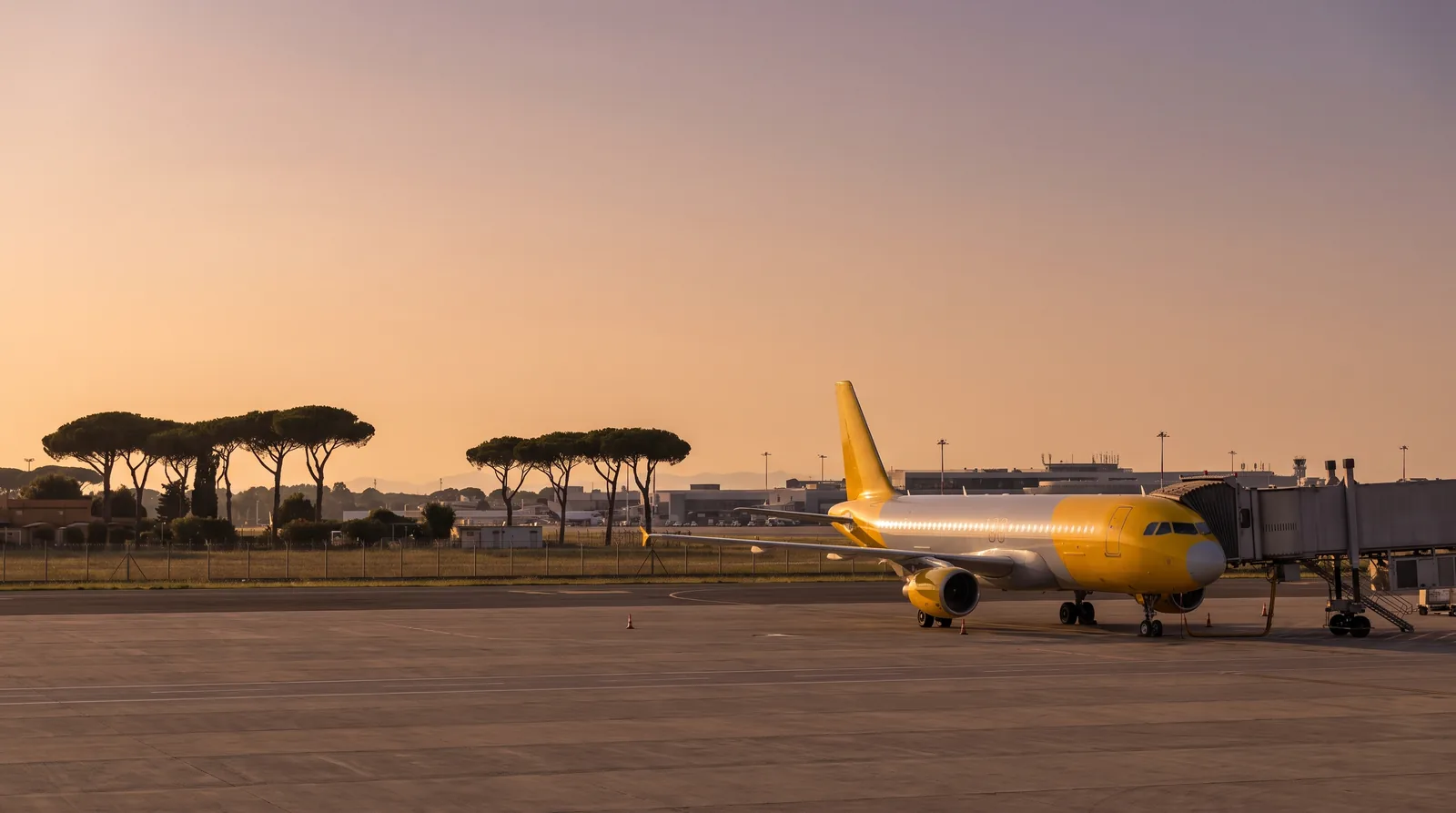 Airbus A320 Vueling al gate di Roma Fiumicino