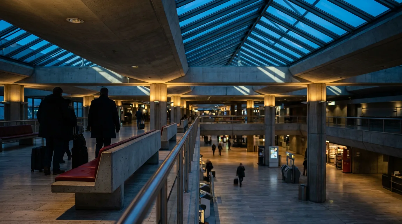 Interno di un terminal aeroportuale europeo — Aeroporto di Torino Caselle (TRN): ritardi, cancellazioni…